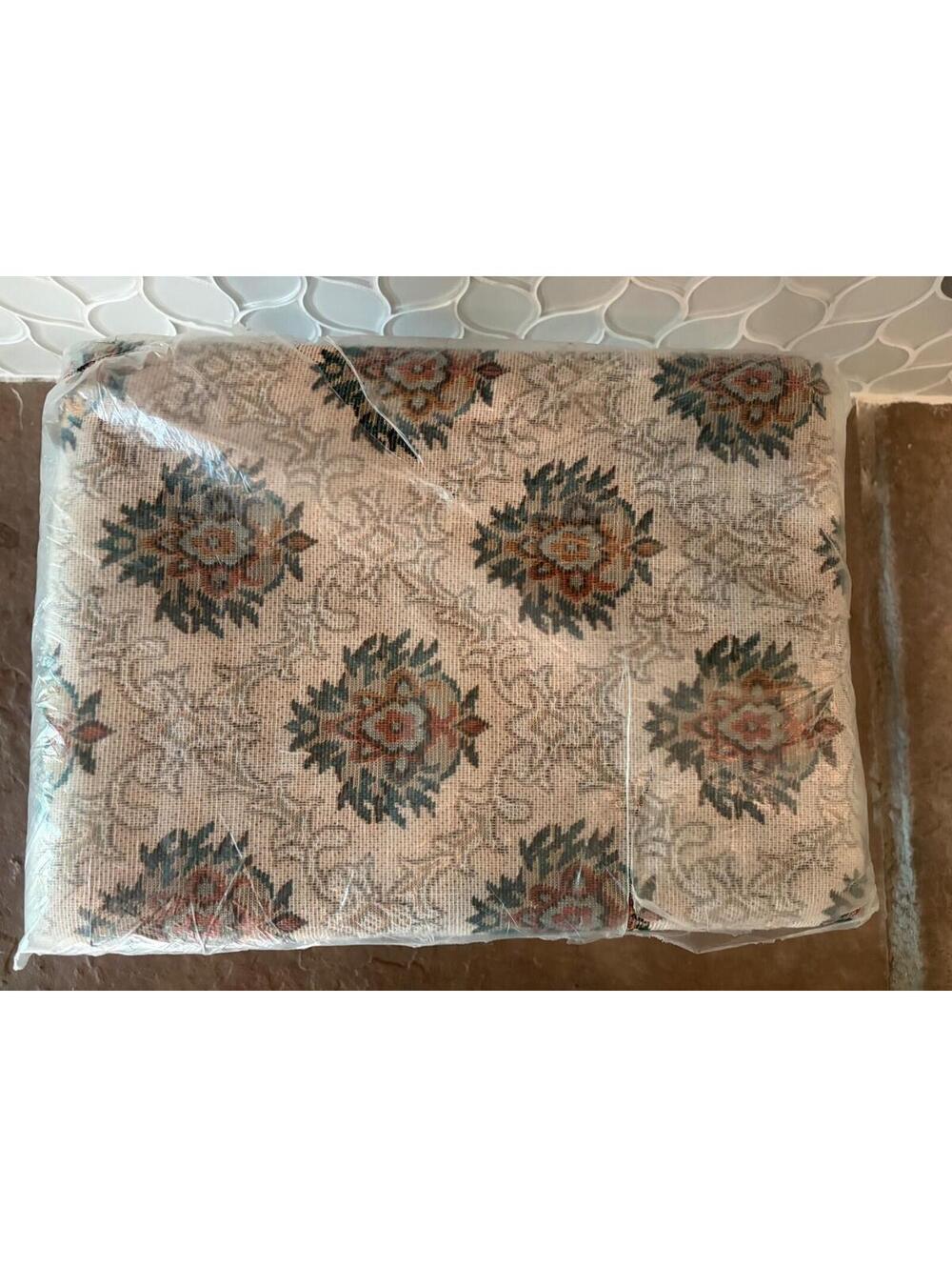 Vintage Rosalco Commodore Wood Foot Stool Tapestry Top With Wood Legs - Picture 2 of 4